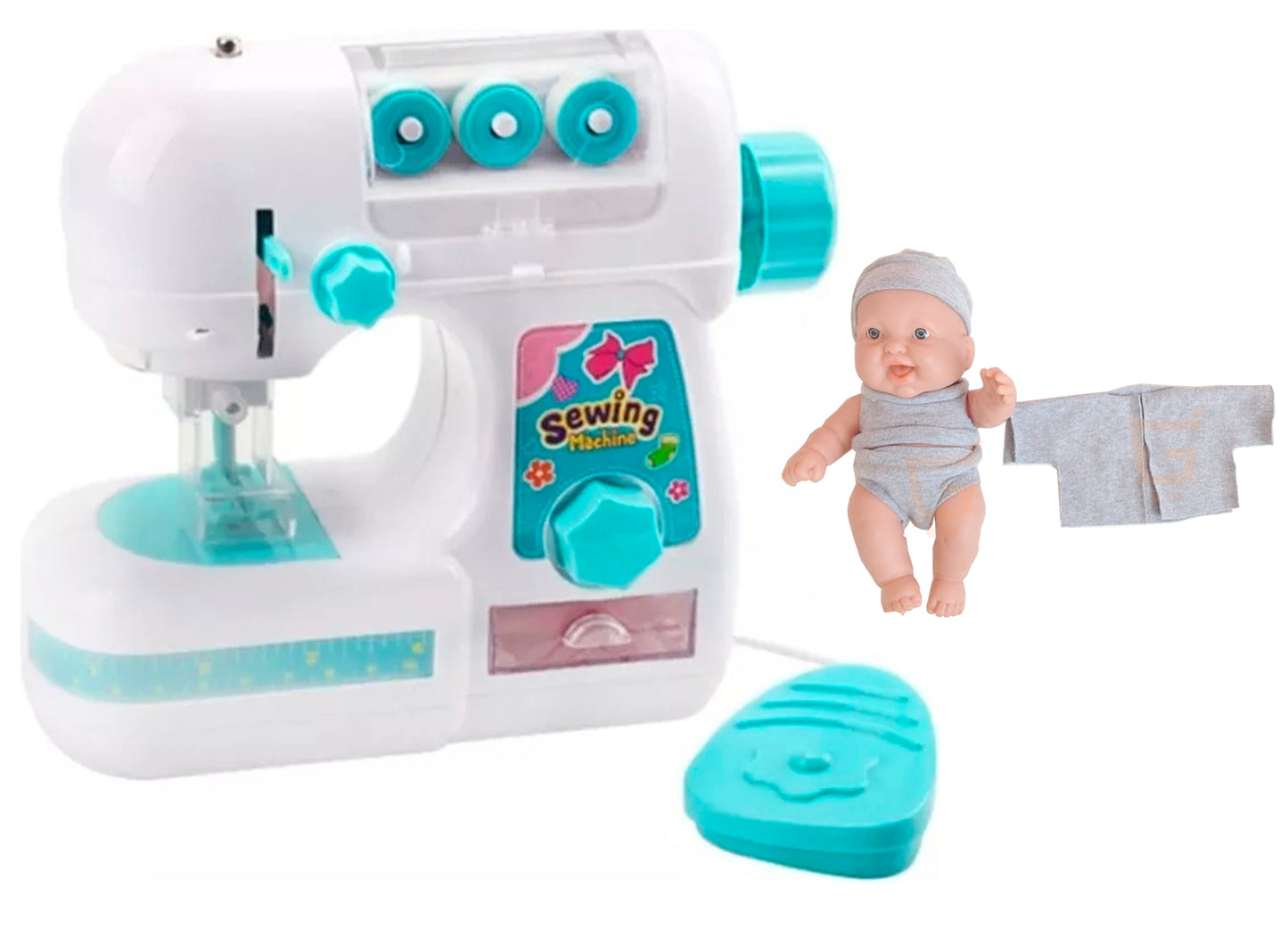 🧵MAQUINA DE COSER DE JUGUETE CON GUIA DE VESTIDOS👗 Envio Gratis + Pago en Casa