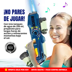 🔫✨ Lanzador de Agua Eléctrico con Luces y Sonido - Diversión Garantizada 🌊 ¡SOLO POR HOY 50% DESCUENTO!🔥