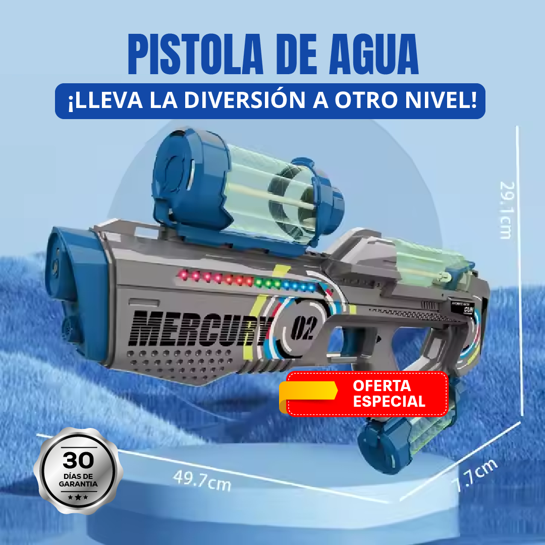 🔫✨ Lanzador de Agua Eléctrico con Luces y Sonido - Diversión Garantizada 🌊 ¡SOLO POR HOY 50% DESCUENTO!🔥