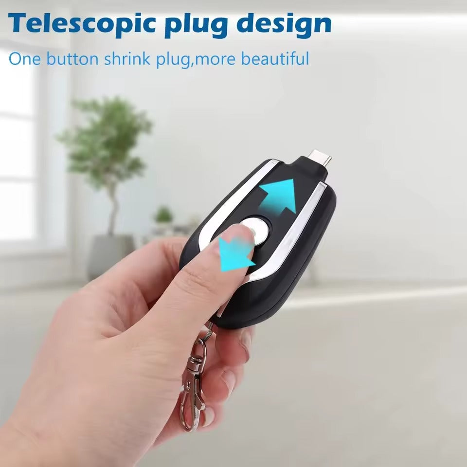 🔋 Mini Power Bank Llavero – Carga de Emergencia Siempre Contigo