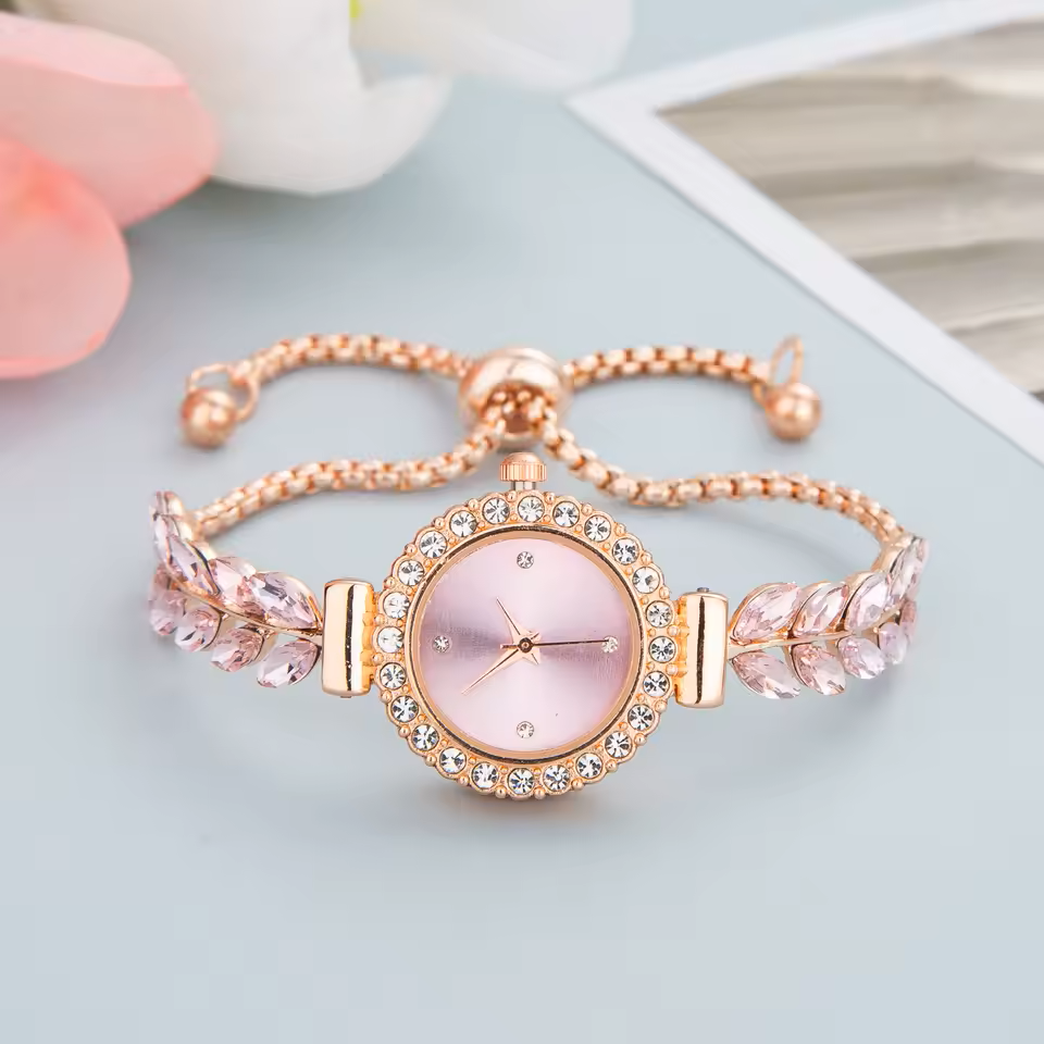 Reloj de Lujo con Cristal: Diseñado para Brillar en Cada Momento ✨⏱ PRECIO DE REMATE👇