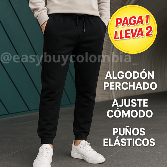 JOGGER PREMIUM DE ALGODÓN PERCHADO – Tu nuevo favorito para el día a día 🧵 PAGA 1 LLEVA 2😎