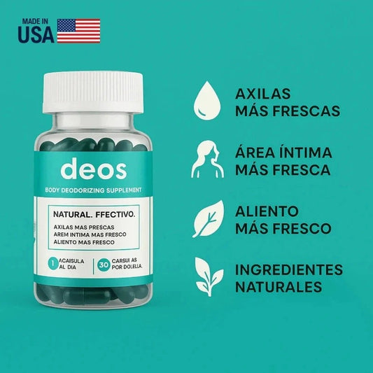 🌿 Deos™ – Control Interno de Olores Corporales 70% DST Segunda Unidad👇👀