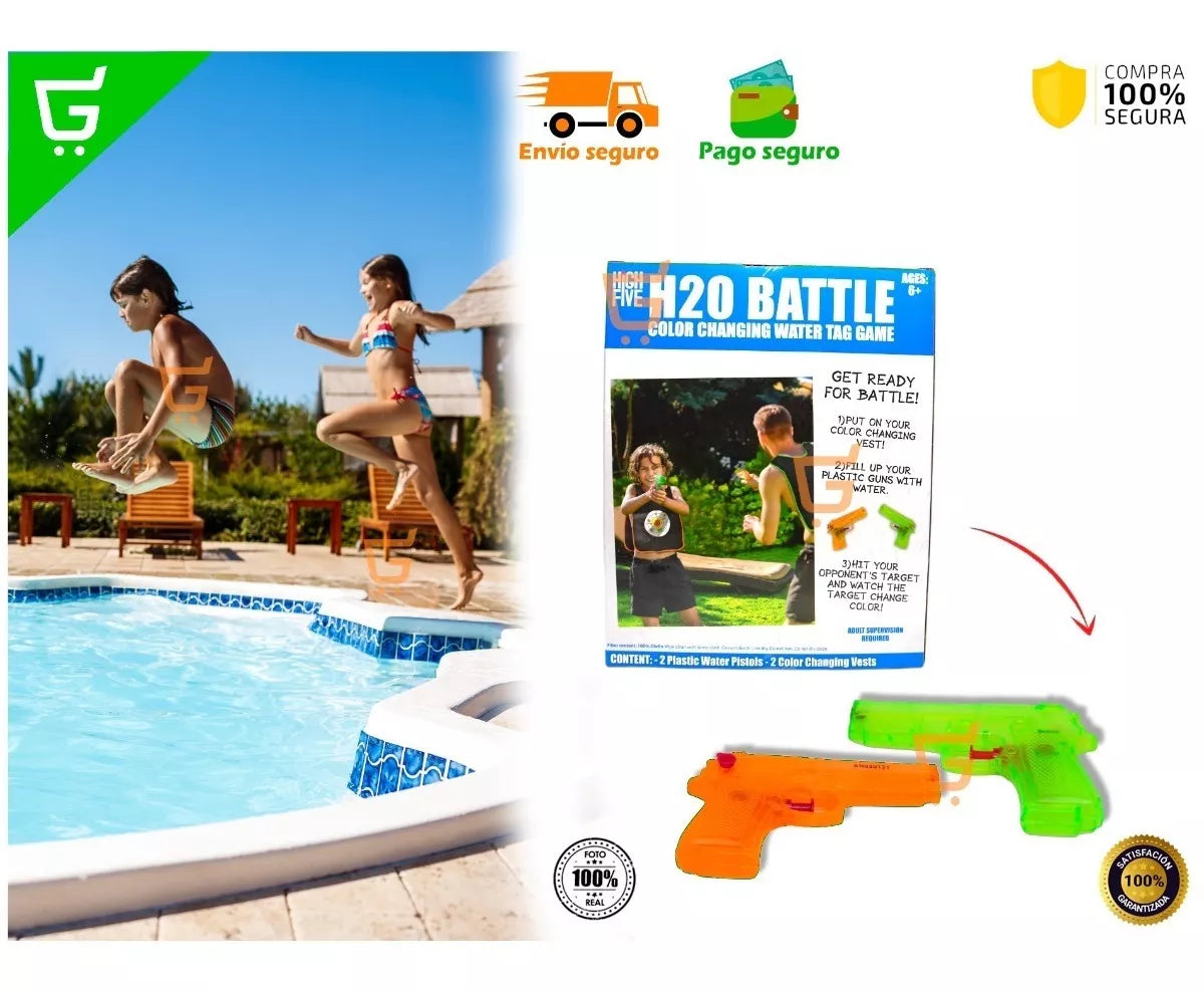 Juguete Para Niños H20 Battle 2 Pistolas 🏊🏻