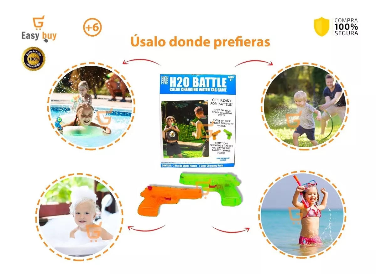 Juguete Para Niños H20 Battle 2 Pistolas 🏊🏻