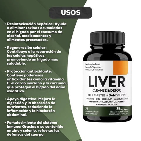 🌿LIVER - Desintoxica tu cuerpo y recarga tu energía con solo 2 cápsula al día