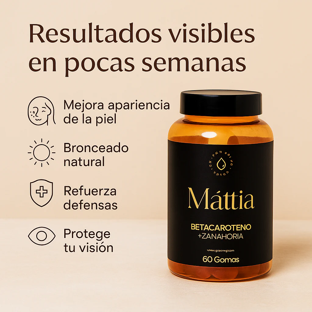 ☀️ GOMITAS BRONCEADORAS SIN SOL MATTIA® 50% OFF HOY 👇
