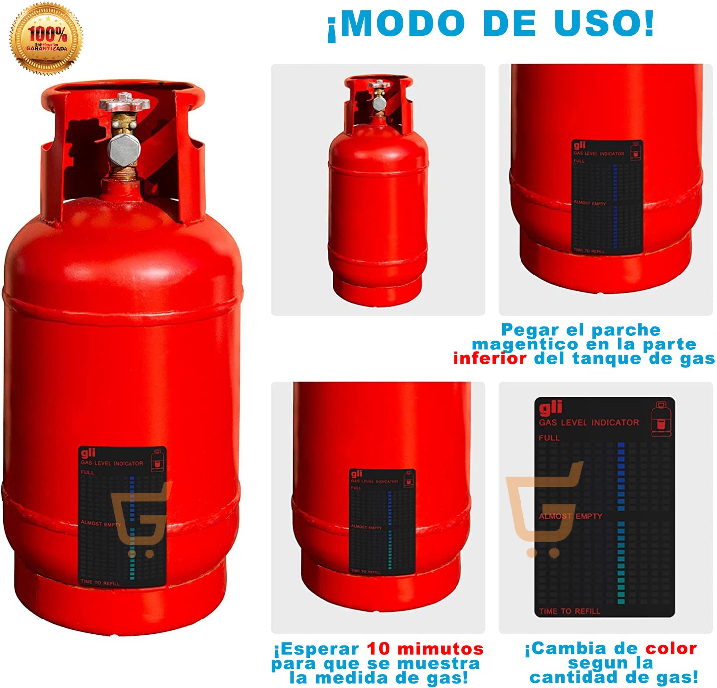 Medidor Magnético de Nivel de Cilindro  – Controla Tu Gas Fácilmente y Evita Sorpresas