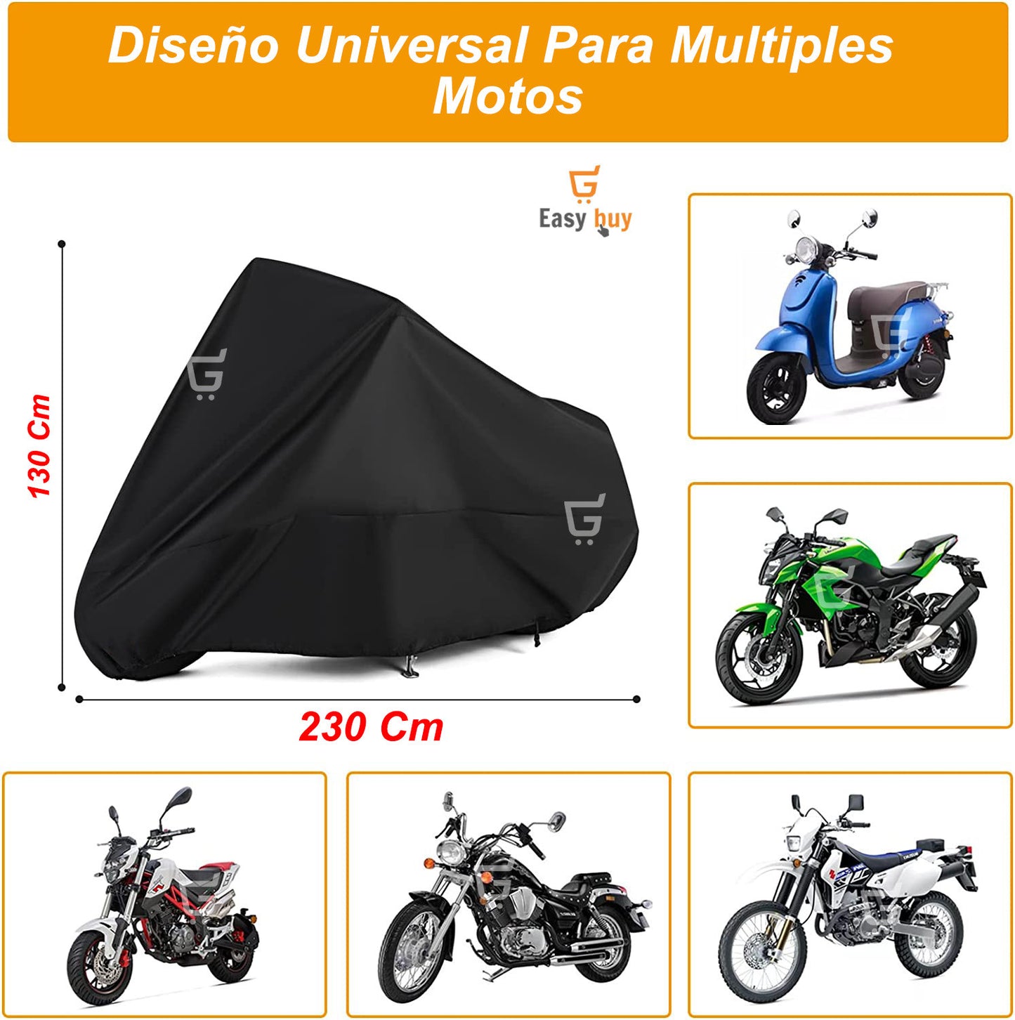 🏍️Pijama Carpa Forro Moto Grande Diseño Anti Polvo Impermeable⛈️