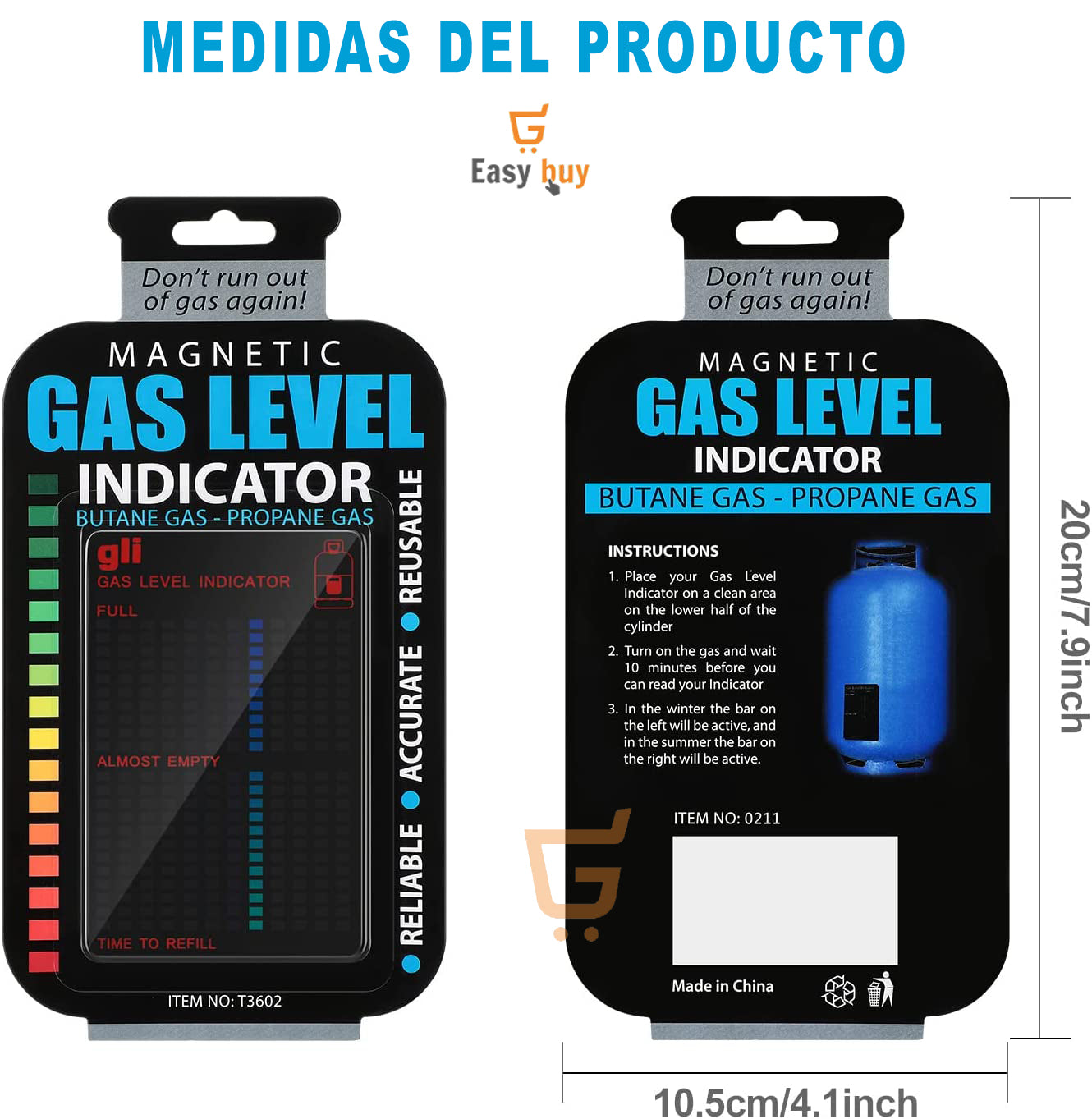 Medidor Magnético de Nivel de Cilindro  – Controla Tu Gas Fácilmente y Evita Sorpresas