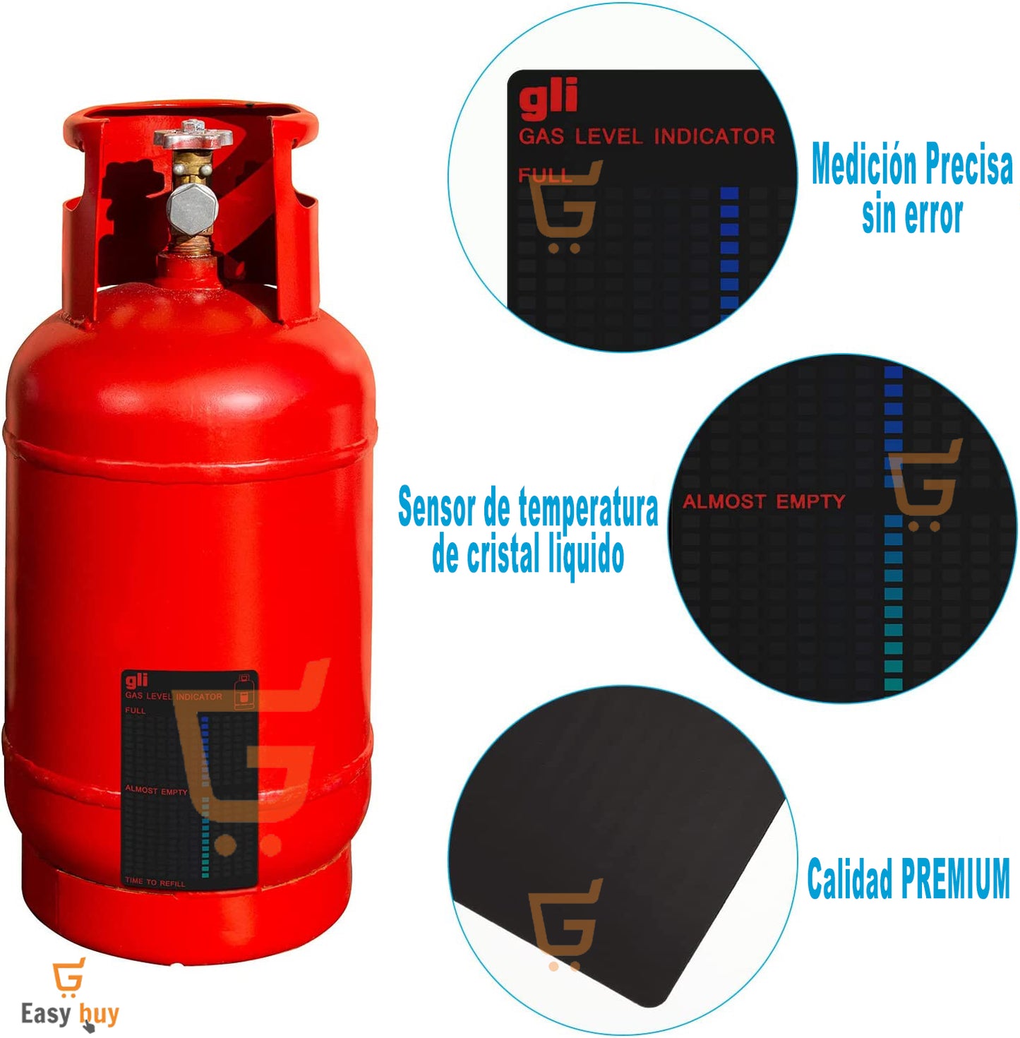 Medidor Magnético de Nivel de Cilindro  – Controla Tu Gas Fácilmente y Evita Sorpresas