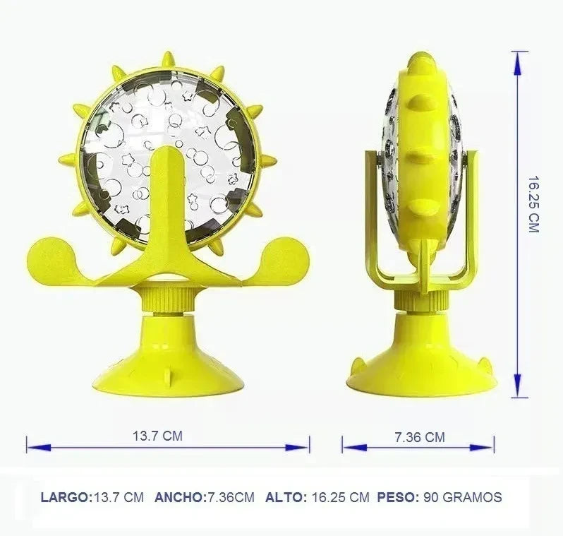 🙀Juguete Giratorio Dispensador Alimentos😋